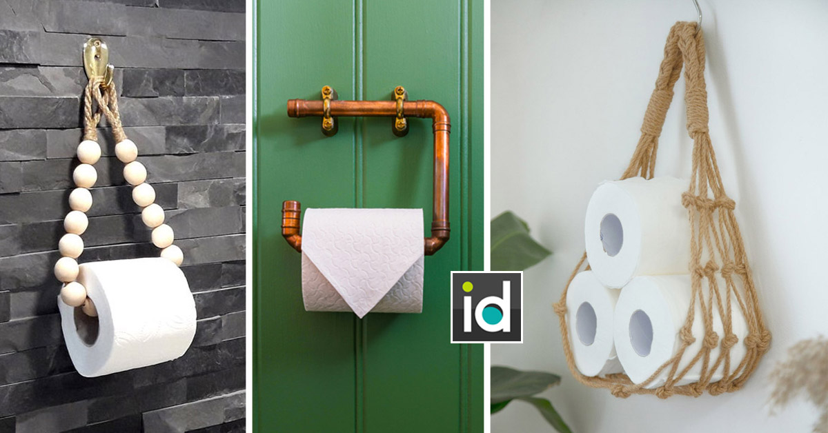 Un porte-rouleau papier toilette DIY pour la salle de bain! 13 inspirations